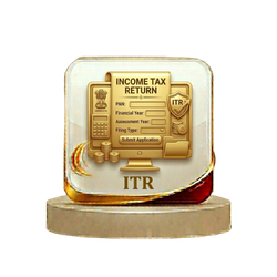 Income Tax Return (ITR) filing application on screen representing tax return services