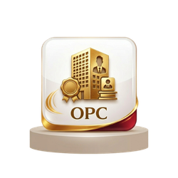 One Person Company (OPC) registration icon showing single entrepreneur business structurE